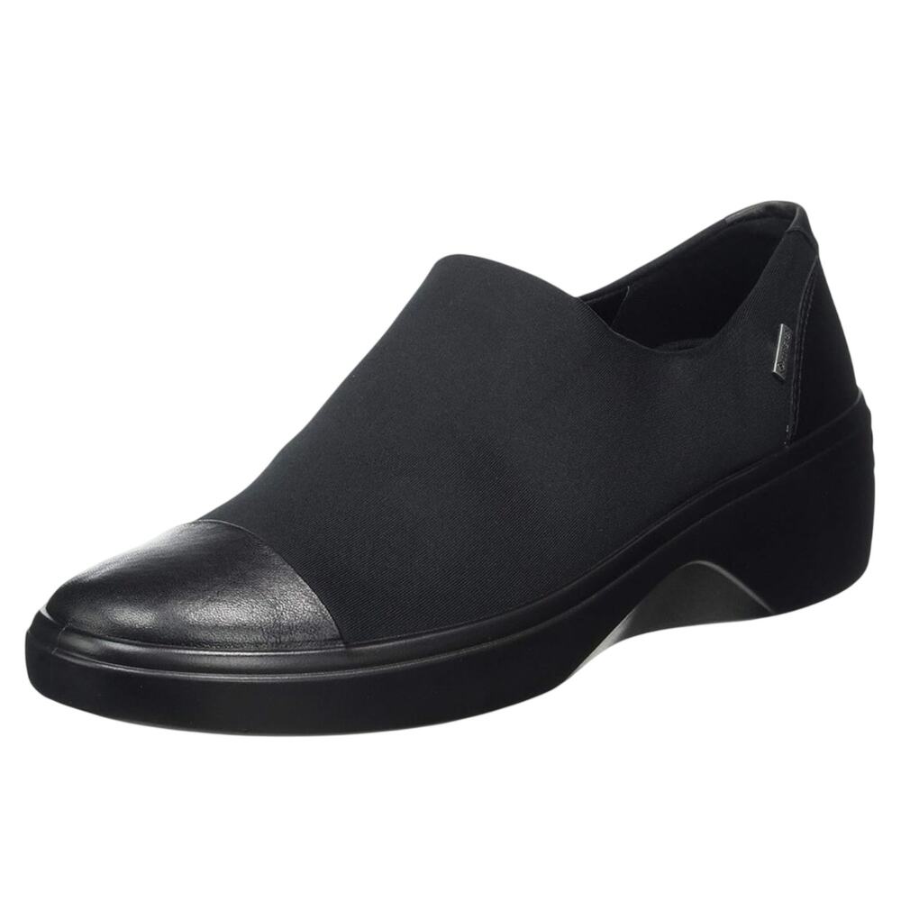 ECCO Soft 7 Wedge Gore-Tex Slip-On Sneaker Black Size 40 Waterproof Comfort Shoe